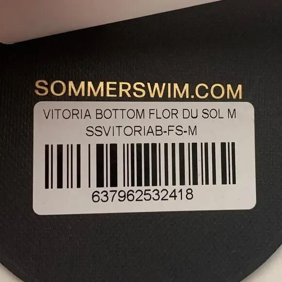 Sommer Swim VITORIA Flor du Sol Brazilian Bikini Bottoms Yellow Womens New Med - Picture 7 of 9